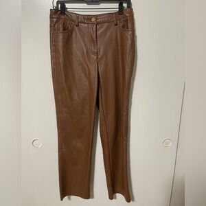 Madison d’ Amélie brown faux leather pant